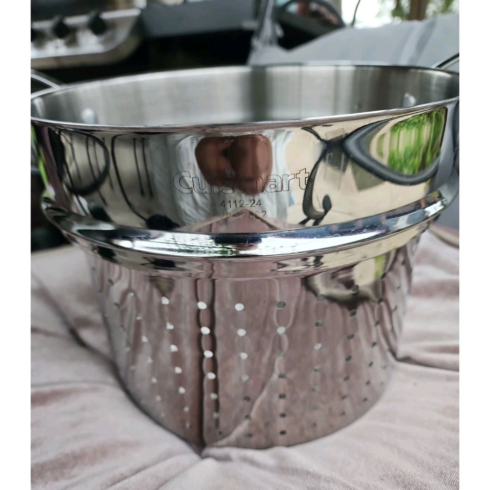 Cuisinart Large Stainless Steel Steamer Strainer 4112-24 8Qt